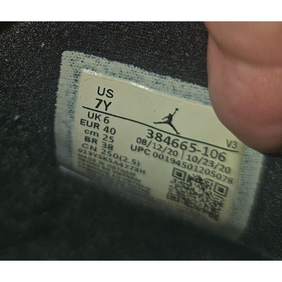 Bold Red And White Air Jordan 6 Retro "Carmine" Shoes 2020 Youth Size 7Y (W 8.5) - Picture 6 of 12